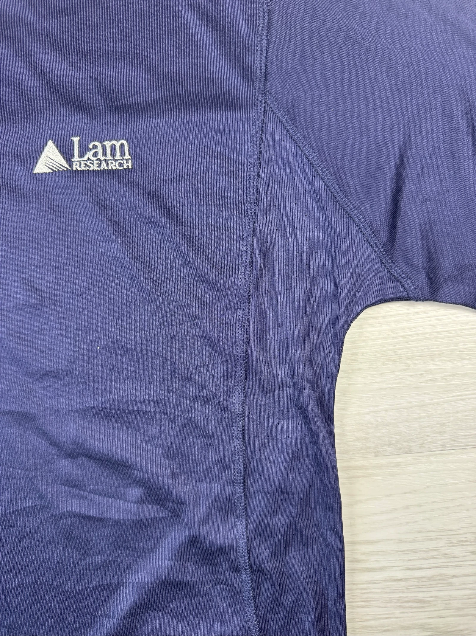 Camiseta Técnica Adidas ClimaCool Lam Research 2007 Azul Marinho Y2K M – photo 5